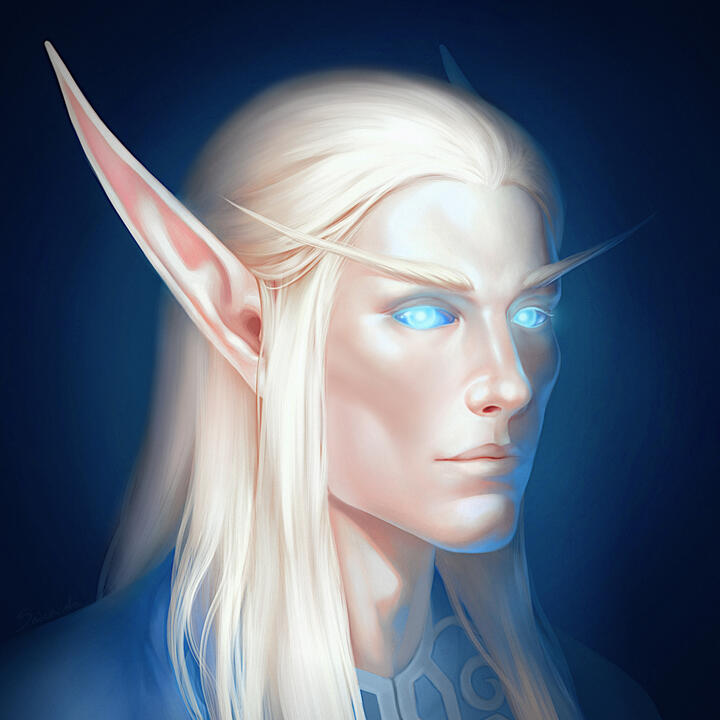 Warcraft elf portrait
