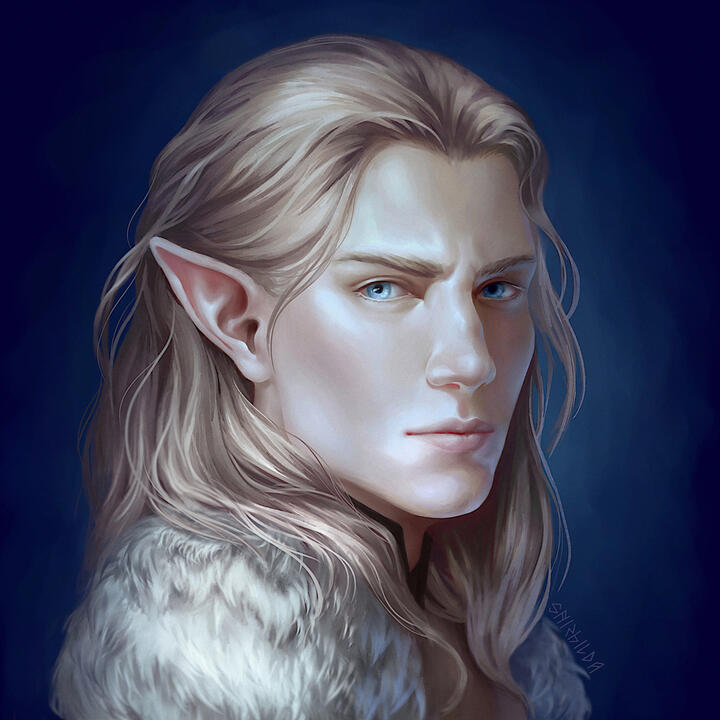 D&D elf portrait