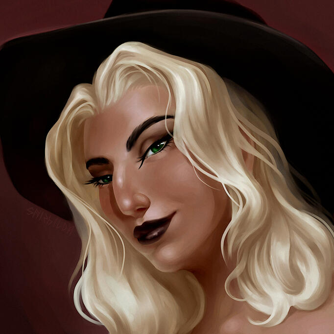 Roleplay character portrait Character in a hat