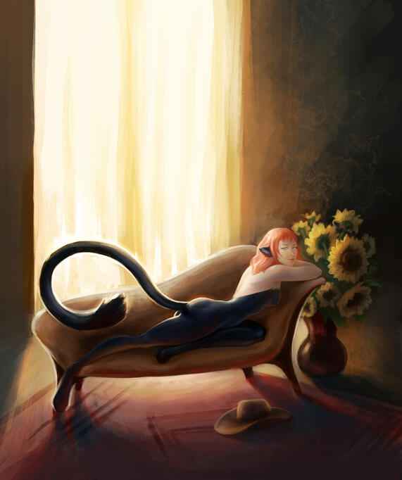 Furry illustration Cat-girl